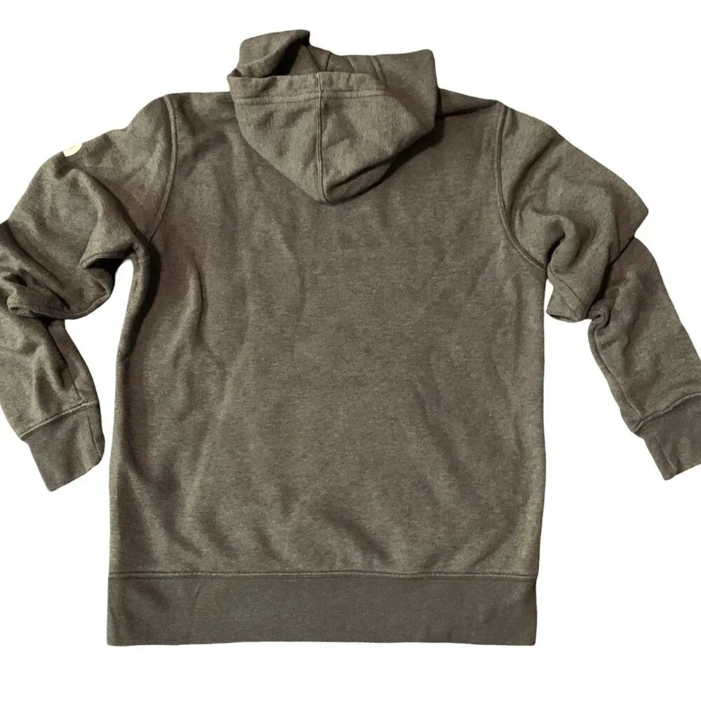 The North Face Hoodie Sz Small Black Sleeve Embroidered Fleece Pullover